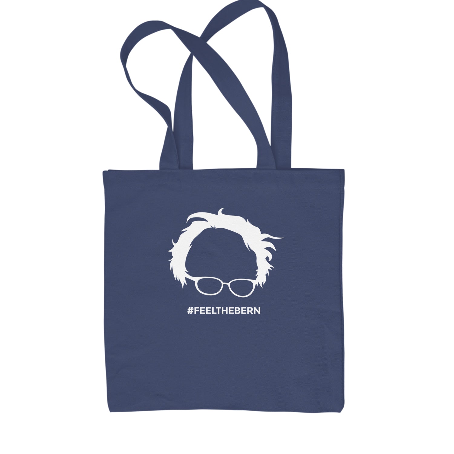 Feel The Bern - Bernie Sanders For President 2024 Shopping Tote Bag Navy Blue