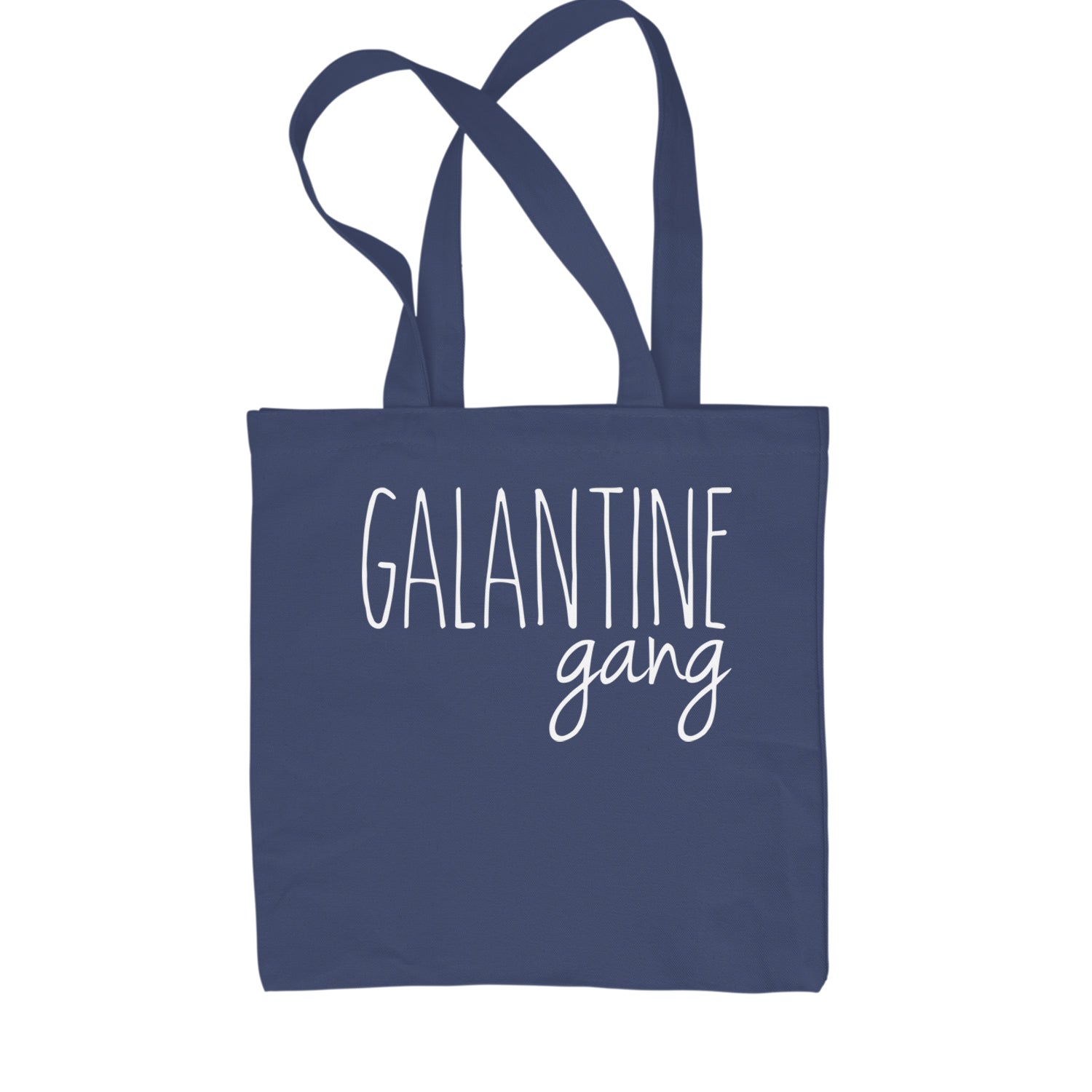 Galentine Gang Valentine's Shirt Shopping Tote Bag Navy Blue