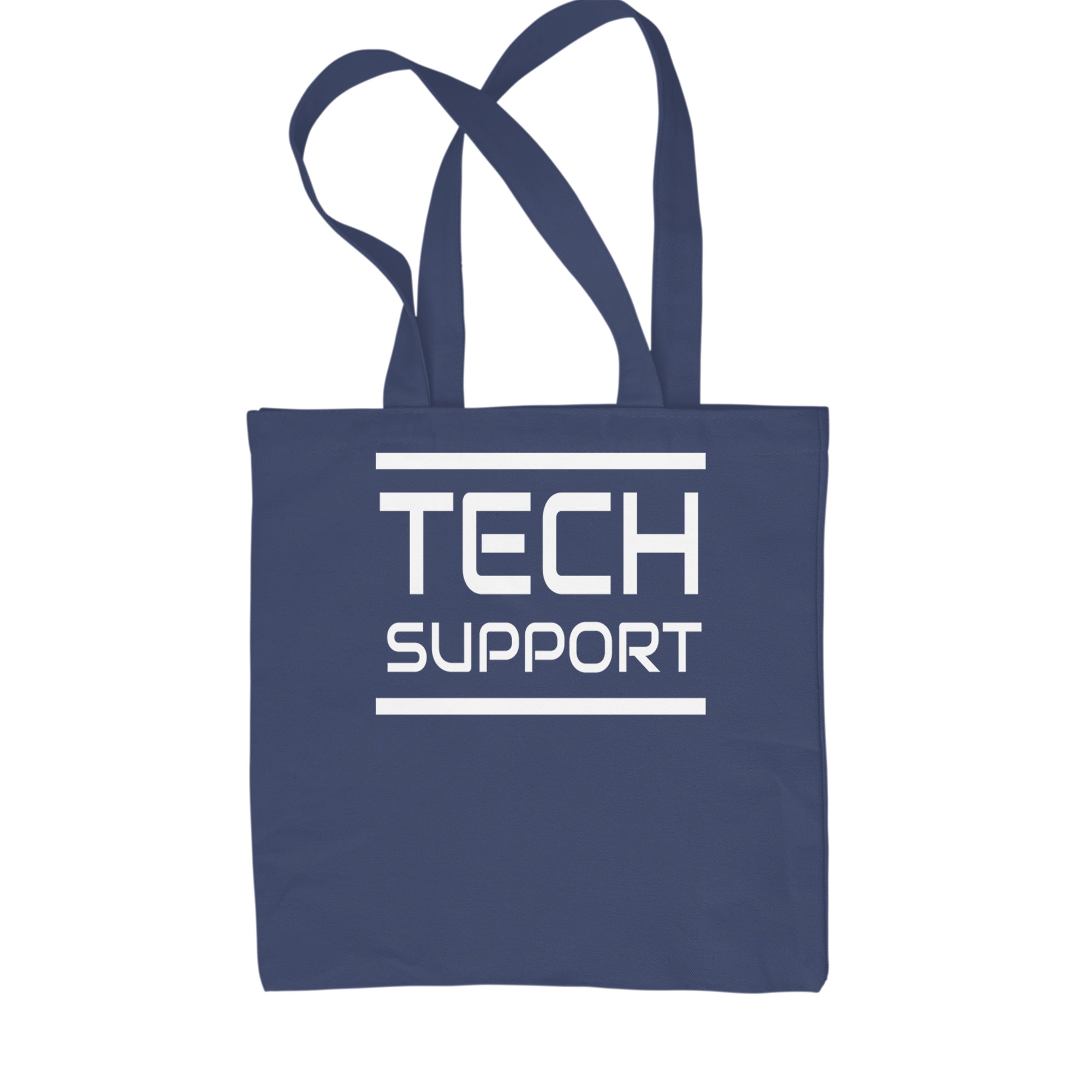 Tech Support Technologist IT Shopping Tote Bag Navy Blue