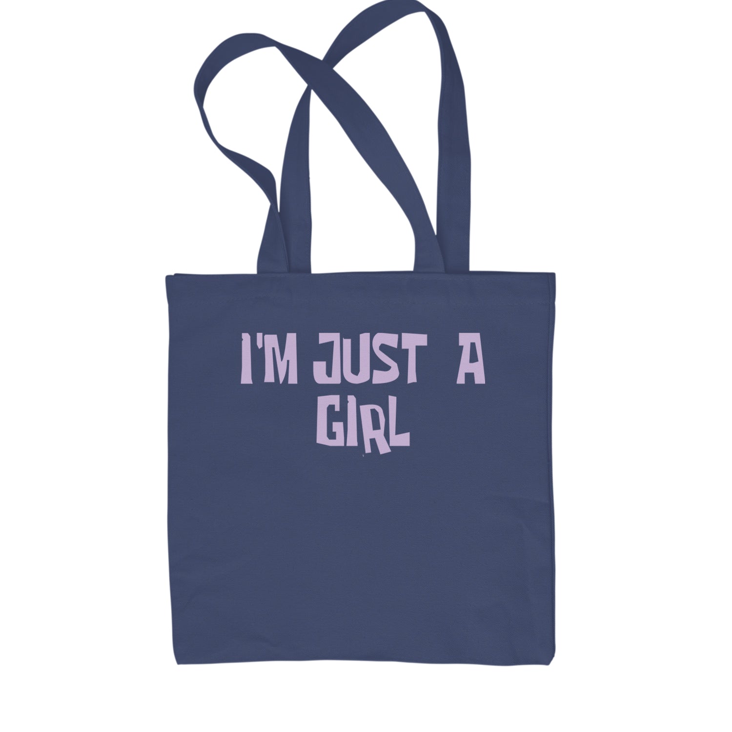 I'm Just A Girl Guts Music Shopping Tote Bag Navy Blue