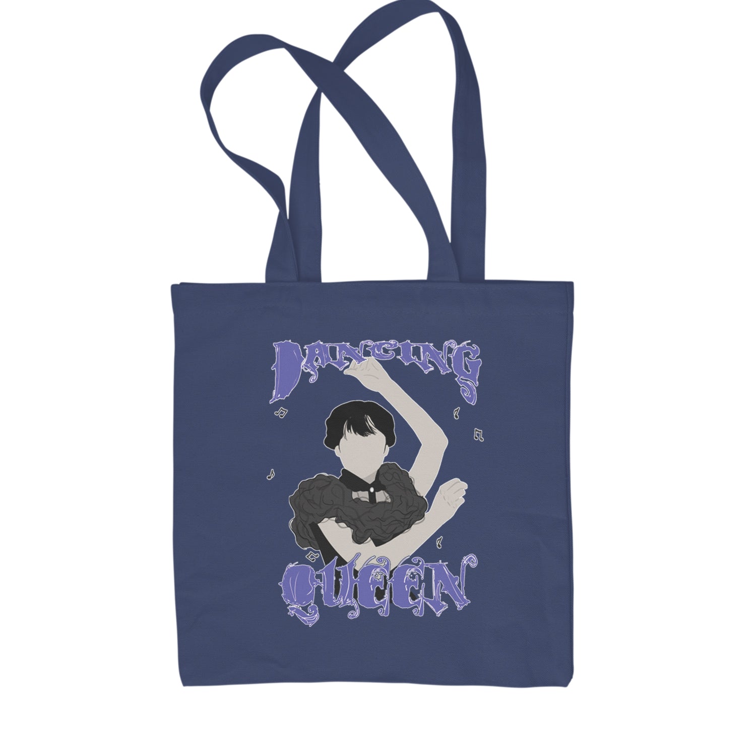 Wednesday Dancing Queen Shopping Tote Bag Navy Blue