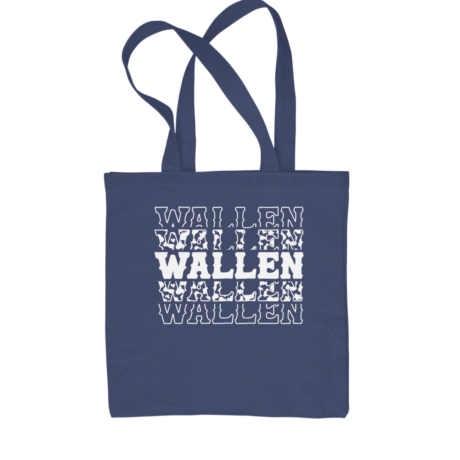 Wallen Country Music Western Shopping Tote Bag Navy Blue