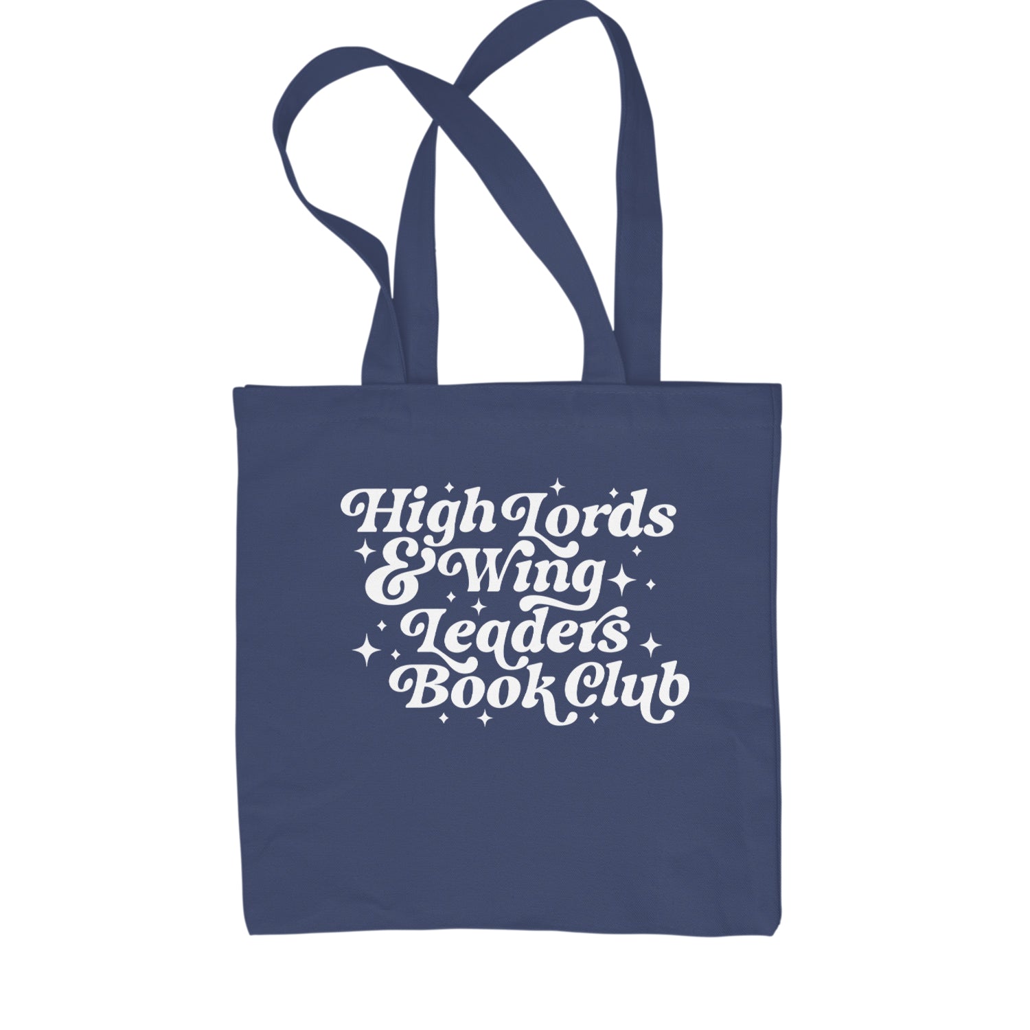 High Lords and Wingleaders Club Romantasy Shopping Tote Bag Navy Blue