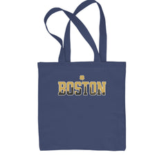 Boston City Pride Irish Shopping Tote Bag Navy Blue