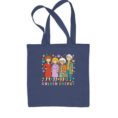 Golden Forever Golden Girls Shopping Tote Bag Navy Blue