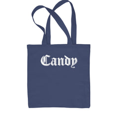 Candy Gothic Lettering Shopping Tote Bag