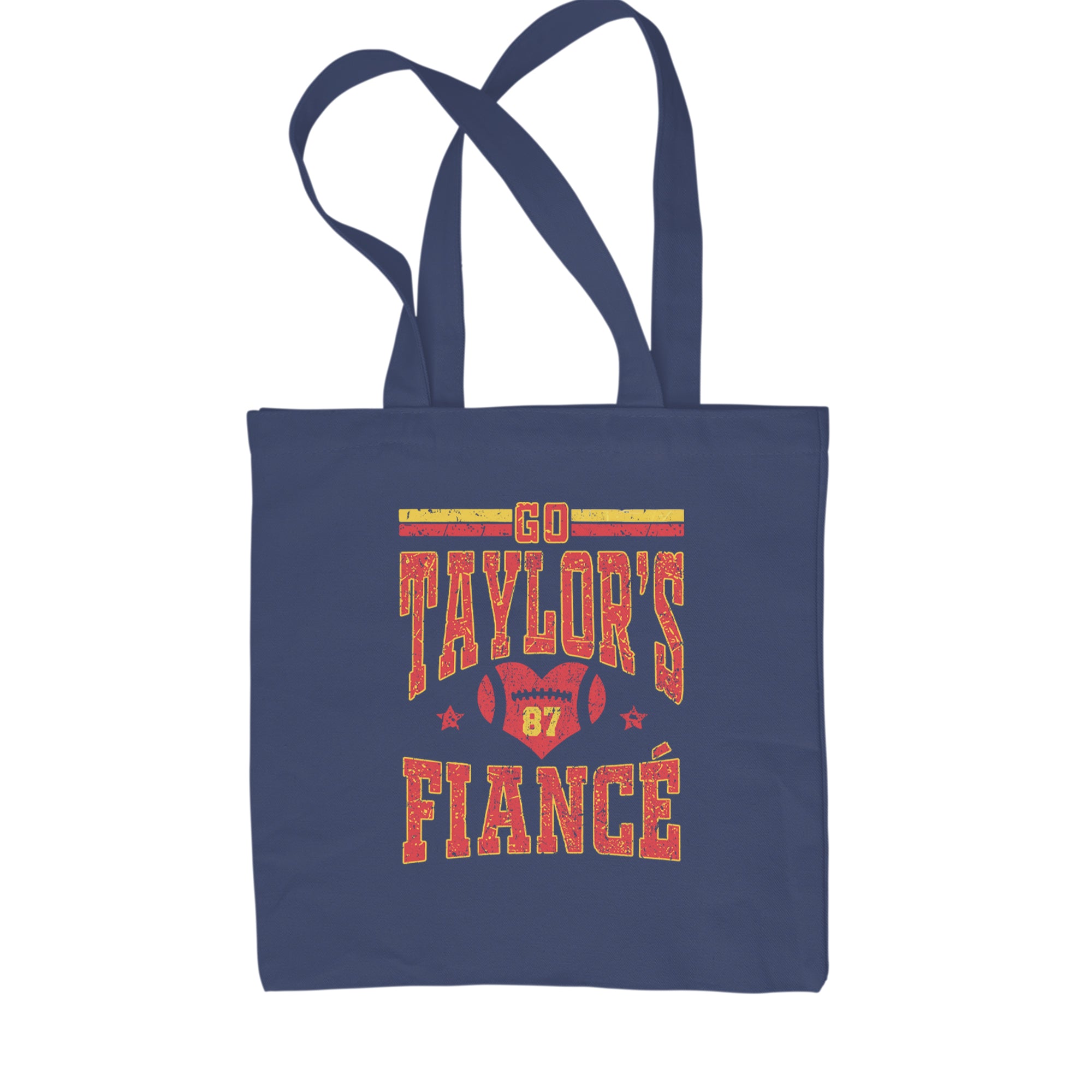 Go Taylor's Fiancé Engagement Game Day Shopping Tote Bag Navy Blue