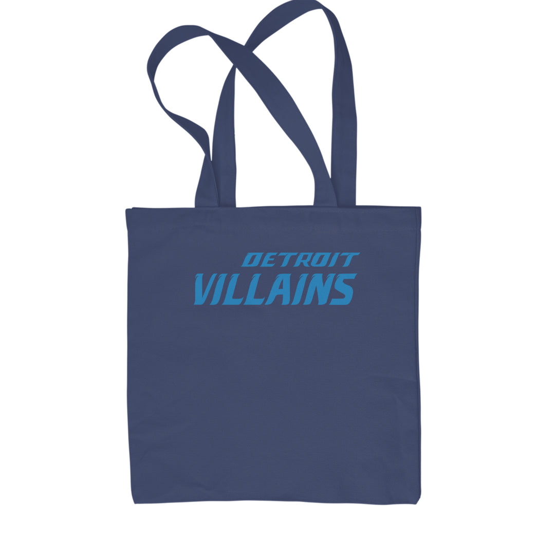 Detroit Villains Grit Football Shopping Tote Bag Navy Blue