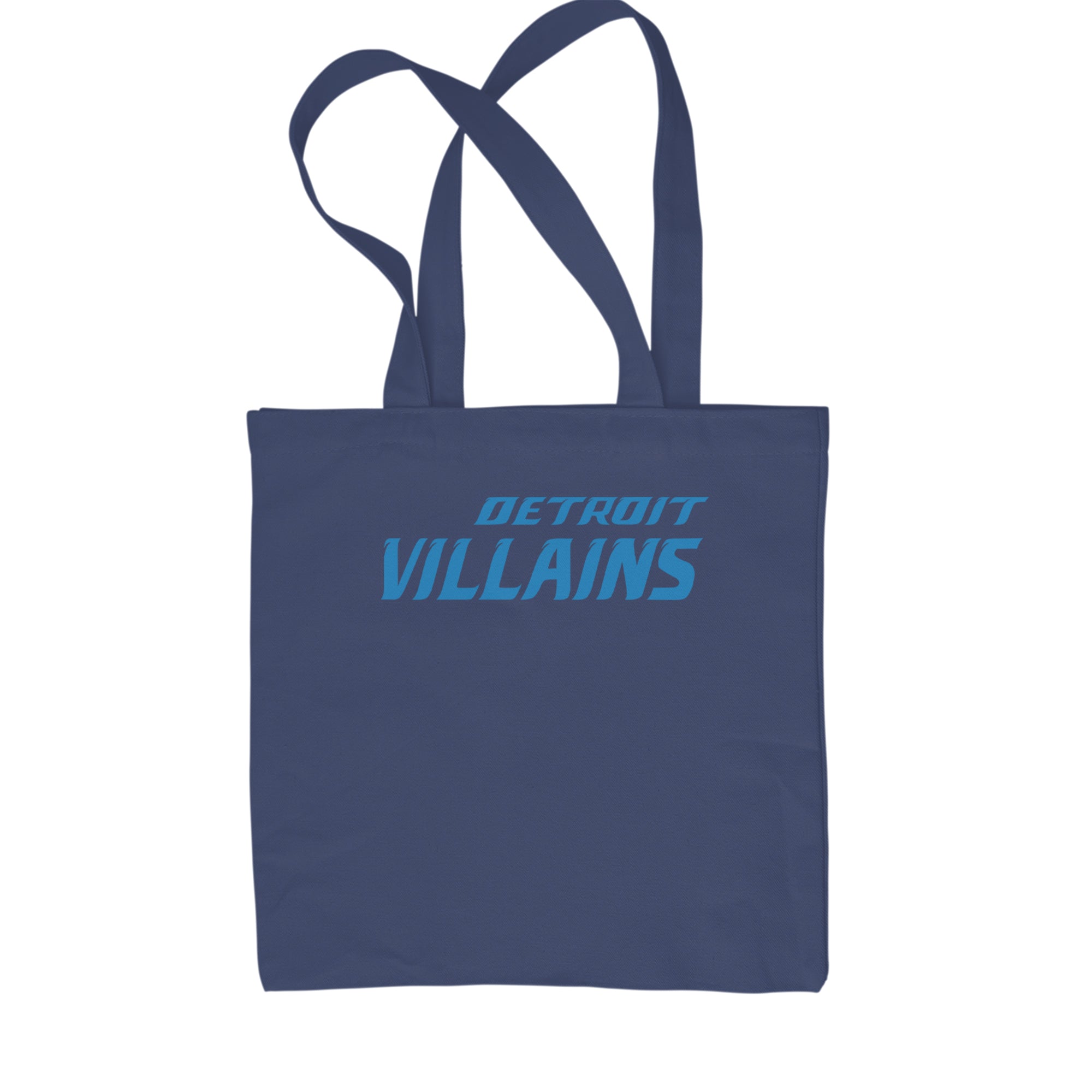 Detroit Villains Grit Football Shopping Tote Bag Navy Blue