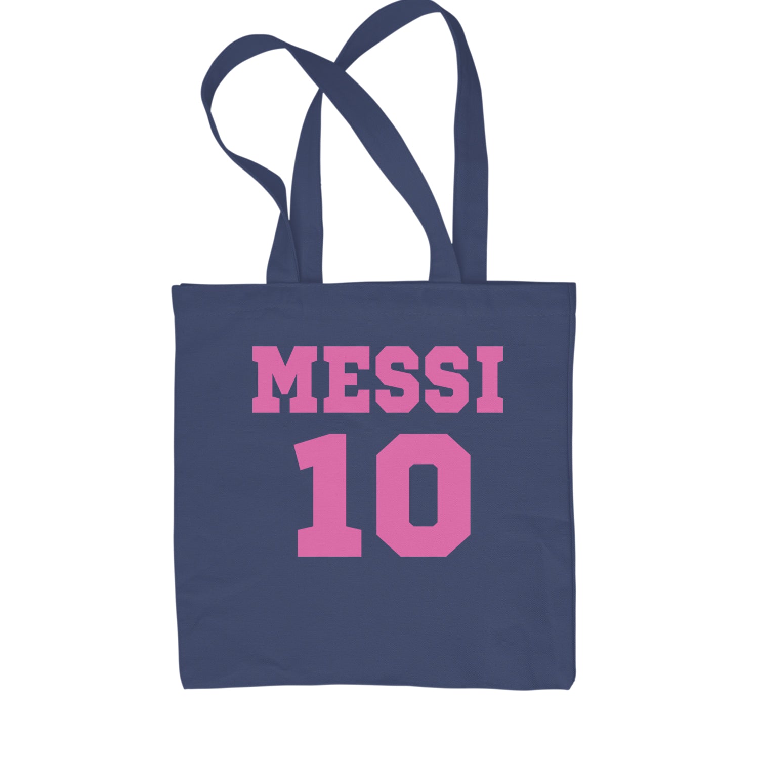 Messi World Soccer Futbol Messiami Shopping Tote Bag Navy Blue