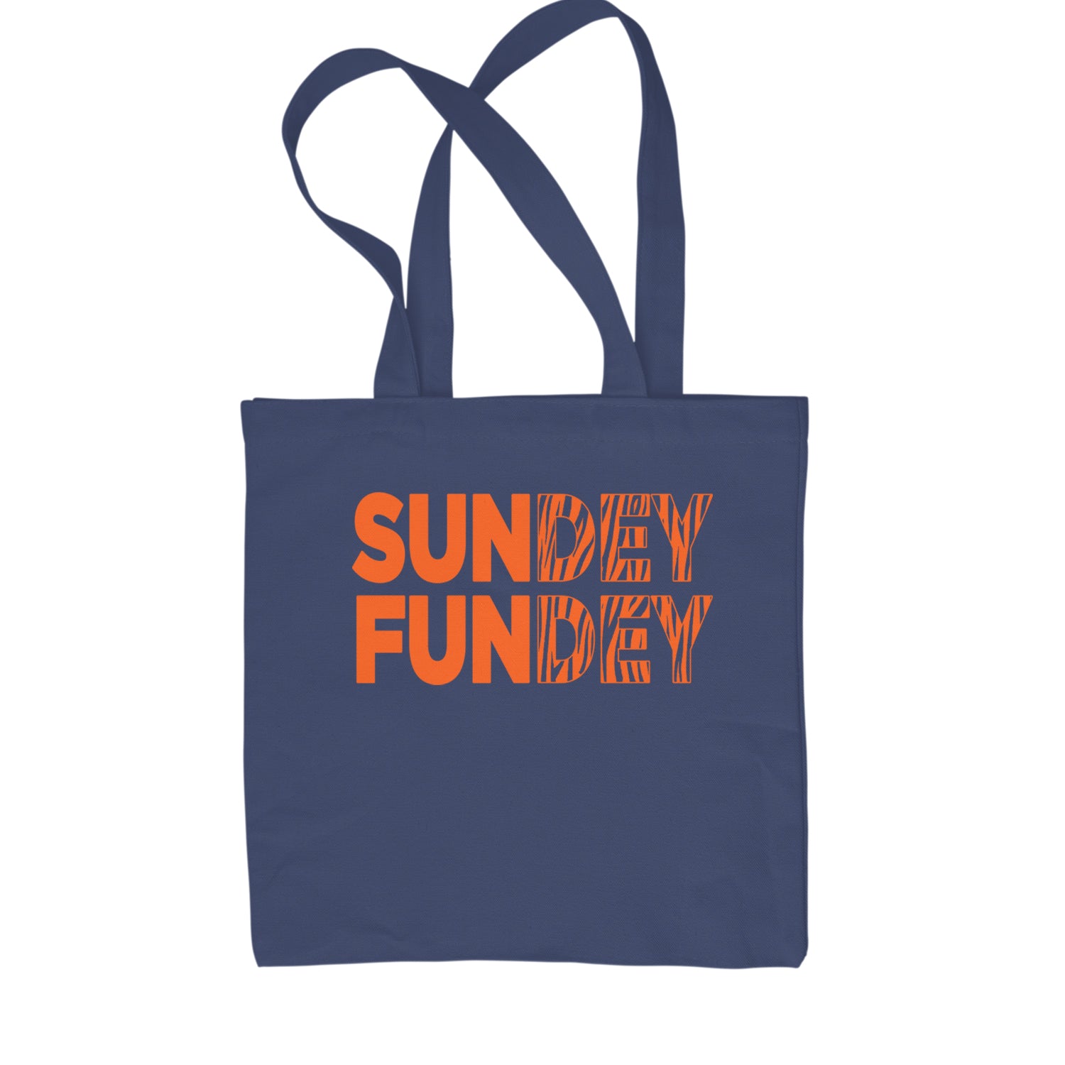 SunDEY FunDEY Sunday FundayShopping Tote Bag Navy Blue