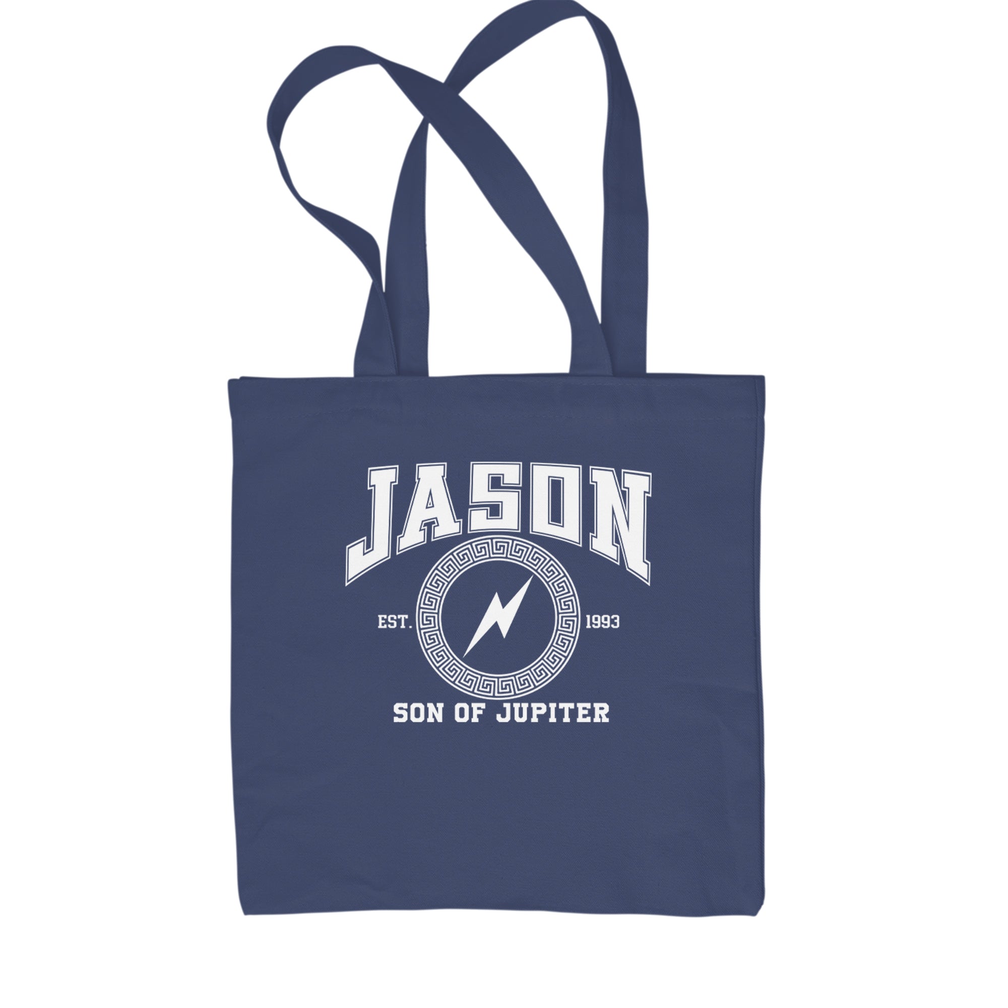 Jason Son of Jupiter Storm Bringer Shopping Tote Bag Navy Blue