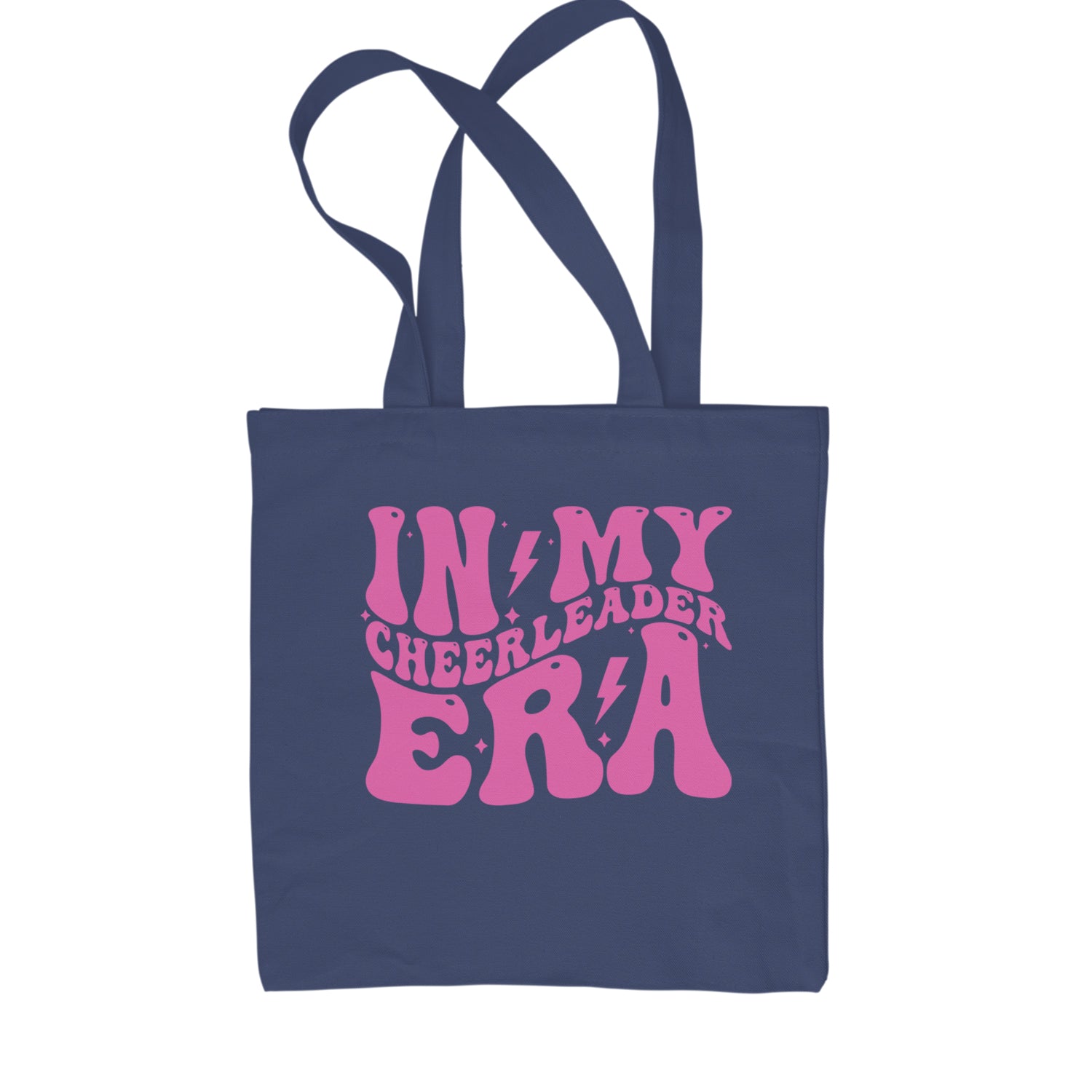 In My Cheerleader Era Shopping Tote Bag Navy Blue