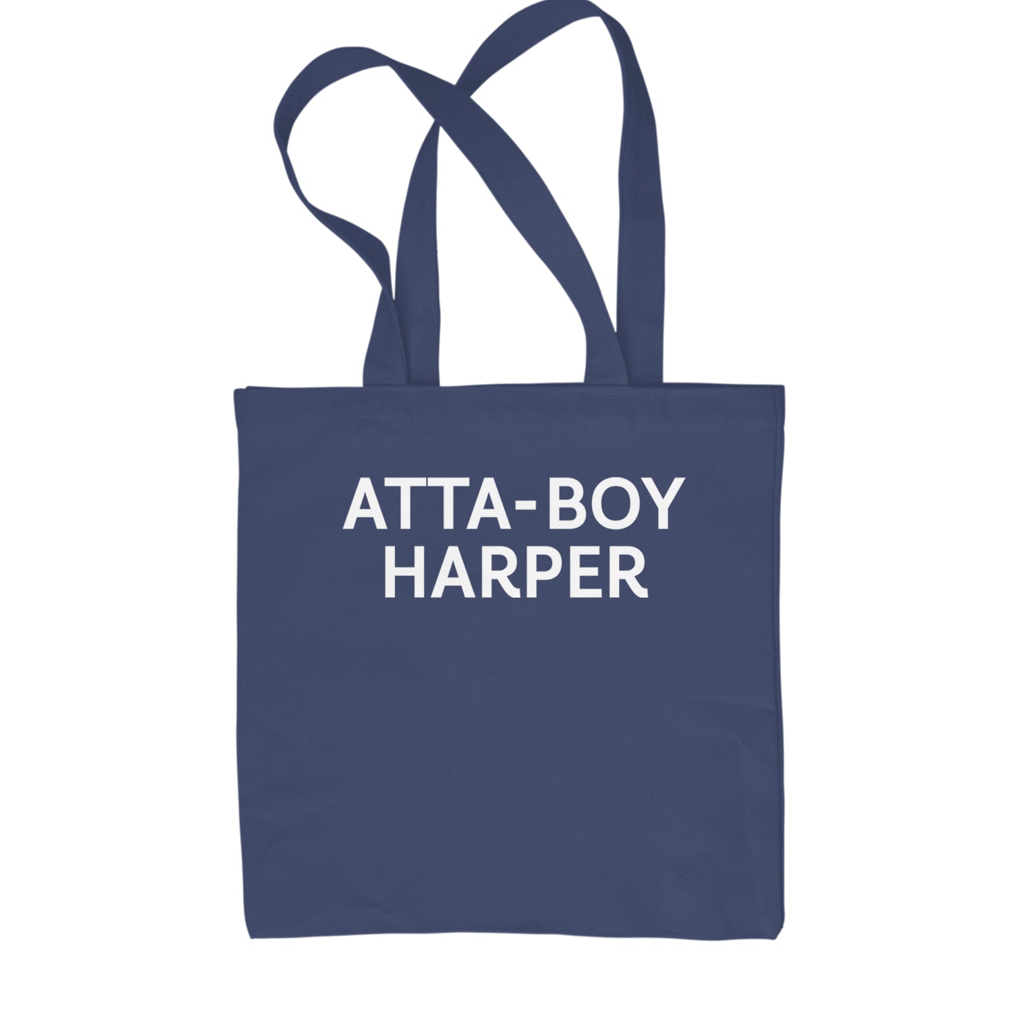 Atta-Boy Harper Philadelphia Shopping Tote Bag Navy Blue