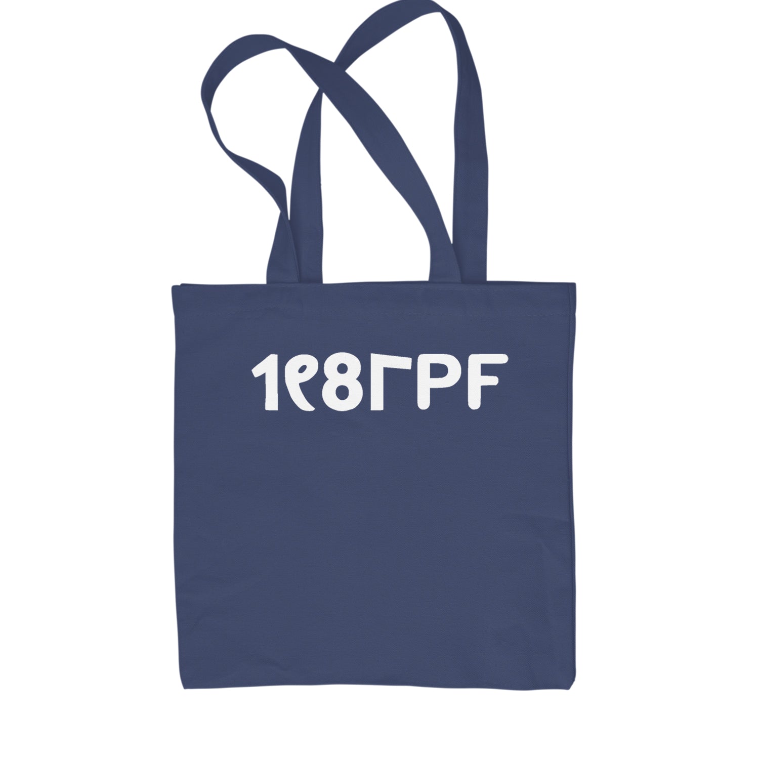 Principle Of Pleasure Retro 80's Miss Jackson  Shopping Tote Bag Navy Blue