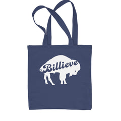 Billieve Bills Mafia Shopping Tote Bag Navy Blue