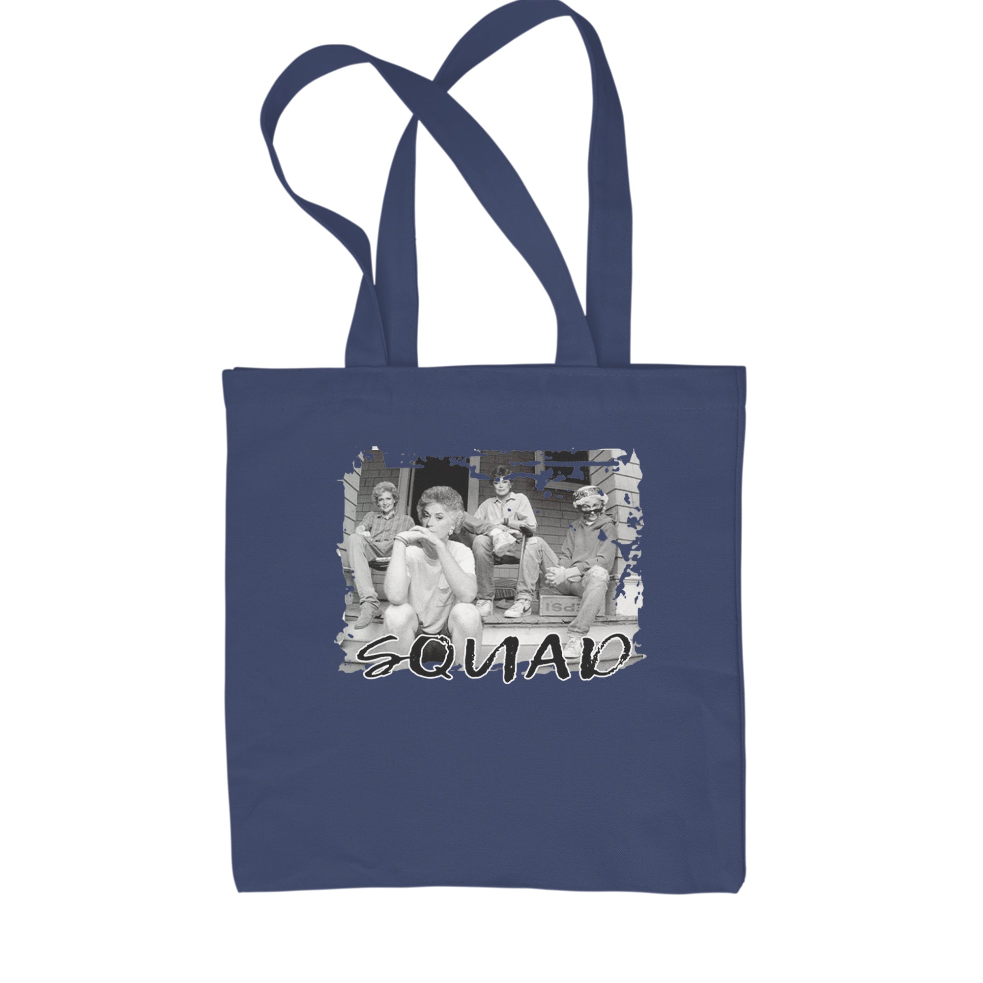 Squad Golden Girls Shopping Tote Bag Navy Blue