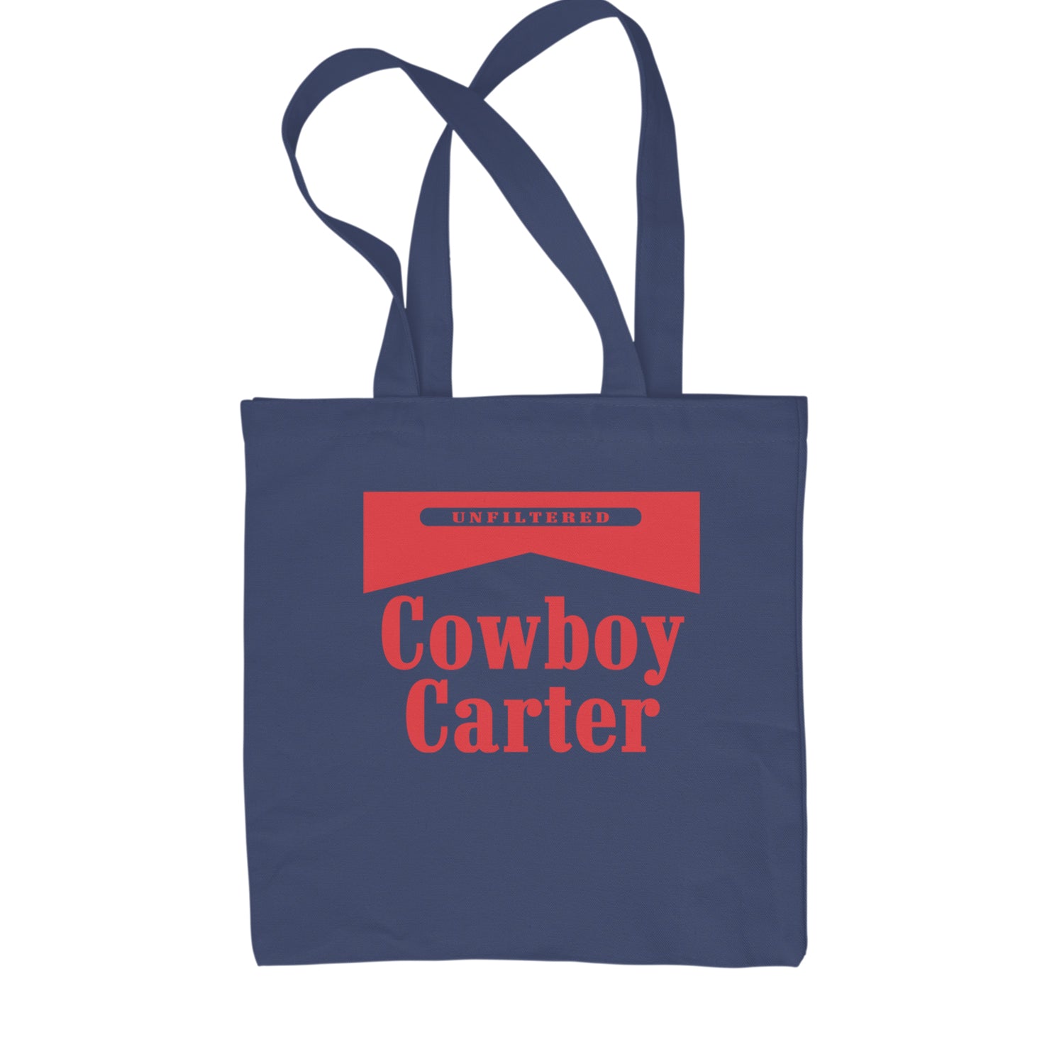 Cowboy Karter Country Act Two Shopping Tote Bag Navy Blue