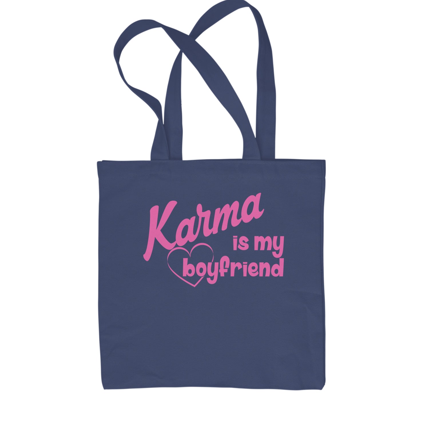 Karma Is My Boyfriend Midnight Eras  Shopping Tote Bag Navy Blue