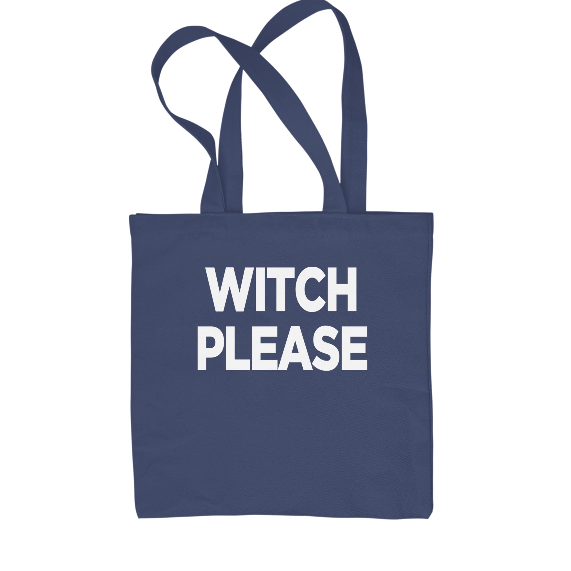 Witch Please  Shopping Tote Bag Navy Blue