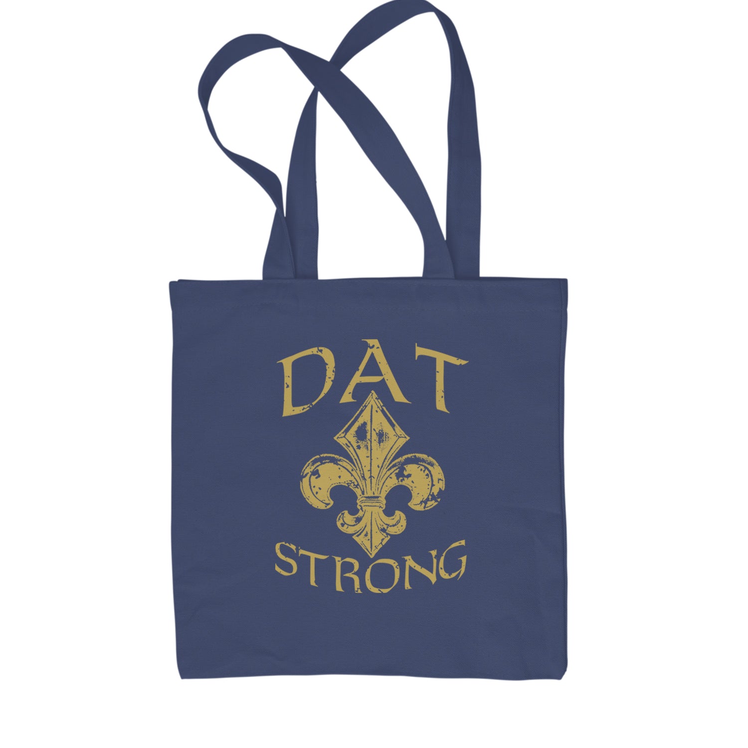 Dat Strong New Orleans   Shopping Tote Bag Navy Blue