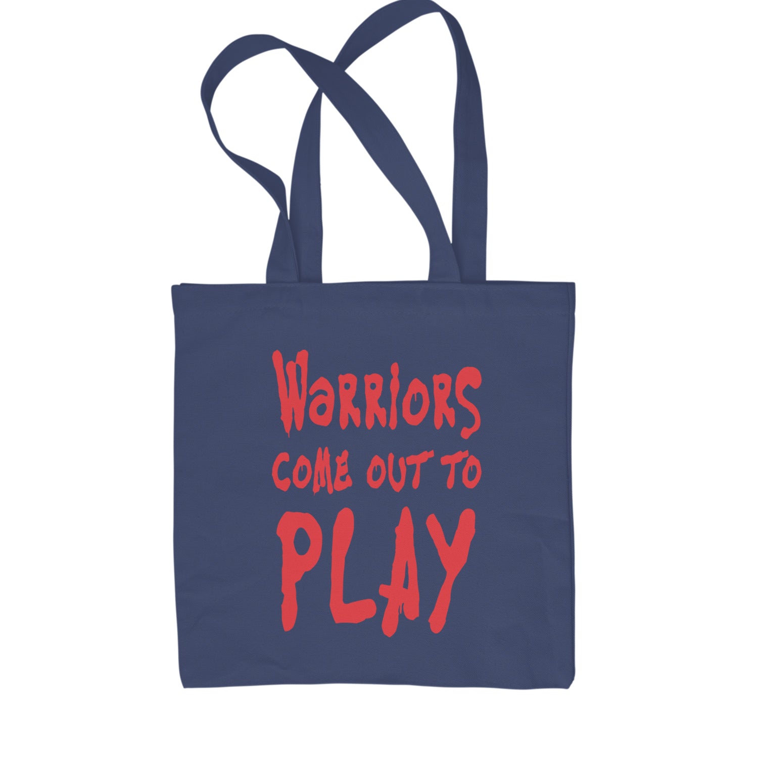 Warriors Come Out To Play  Shopping Tote Bag Navy Blue