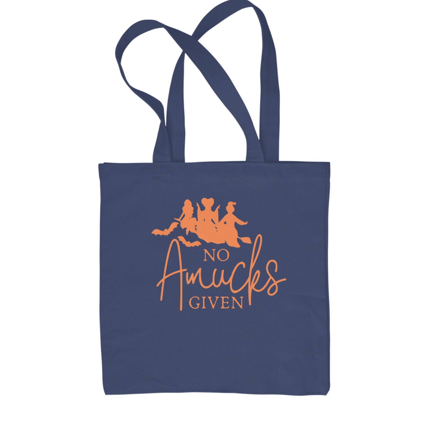 No Amucks Given Hocus Pocus Shopping Tote Bag Navy Blue