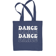 Dance Dance Dance Dance Shopping Tote Bag Navy Blue
