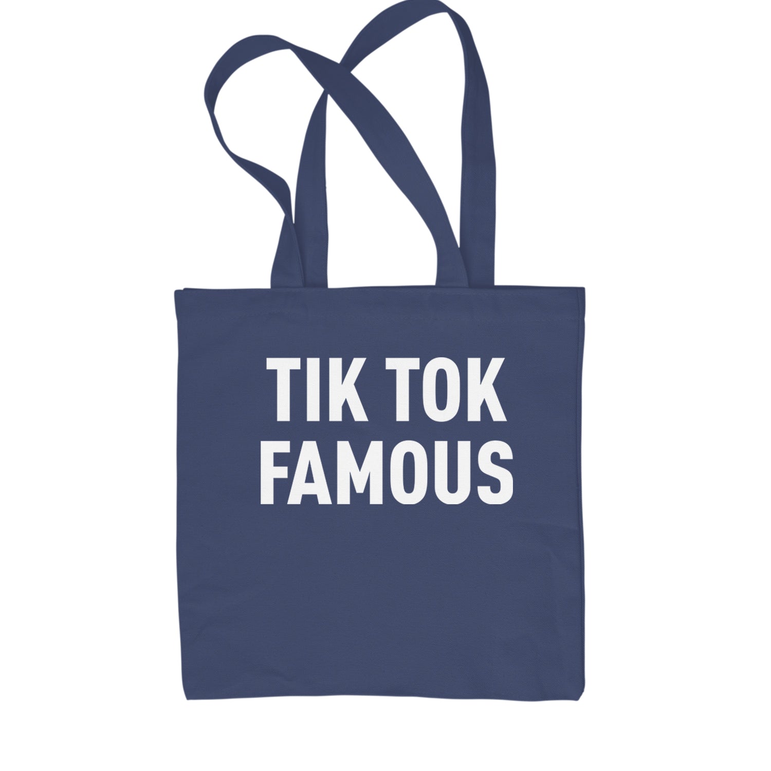 TikTok Famous Influencer Promoter Shopping Tote Bag Navy Blue