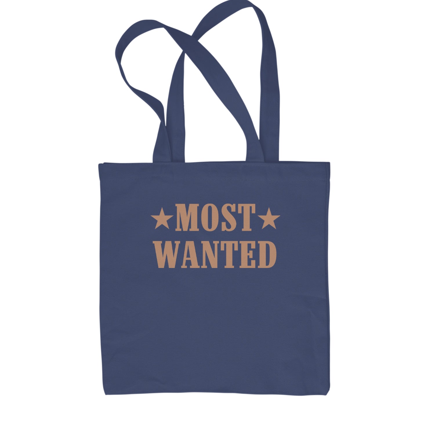 Most Wanted Cowboy Shopping Tote Bag Navy Blue