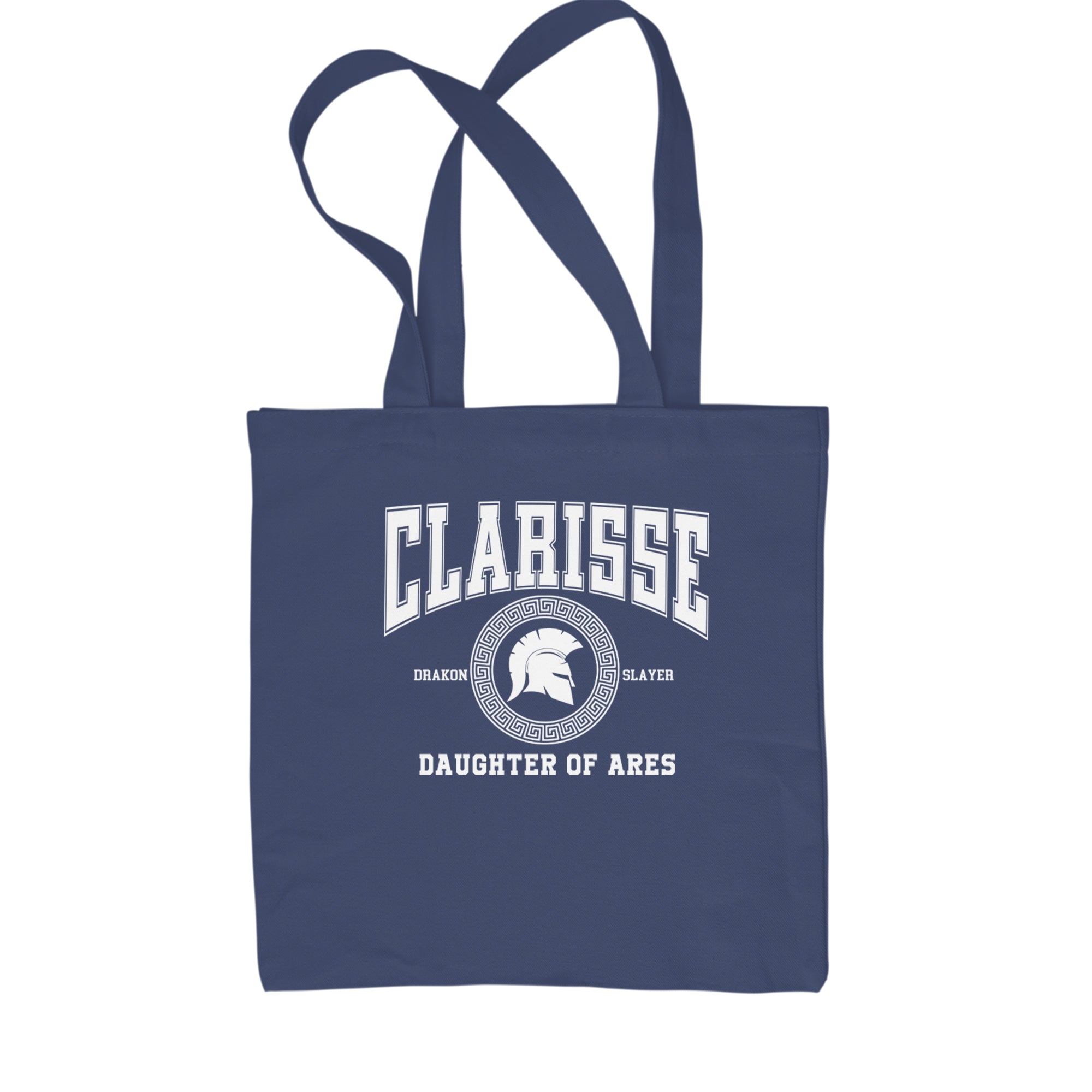Clarisse Daughter of Ares Battle Ready Shopping Tote Bag Navy Blue