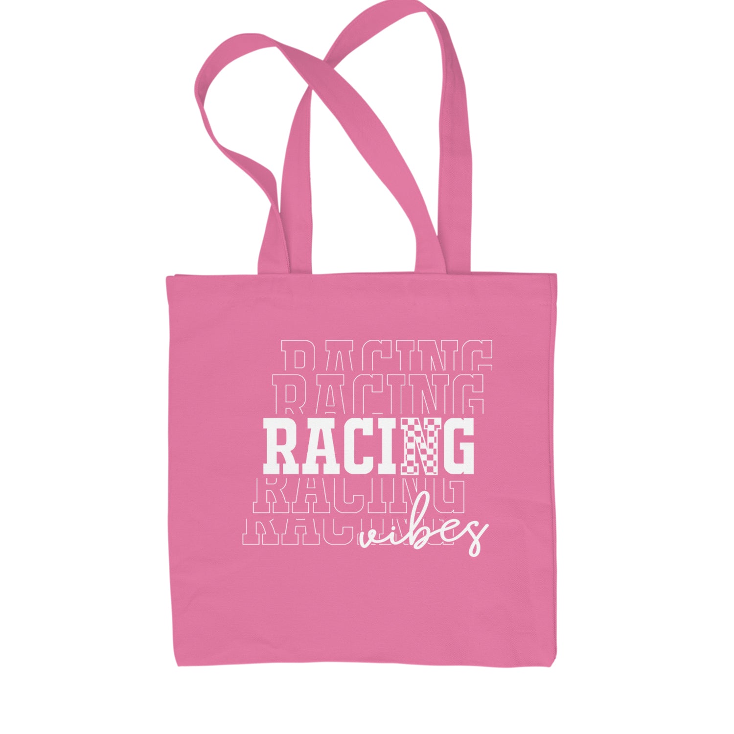 Racing Vibes Shopping Tote Bag Pink