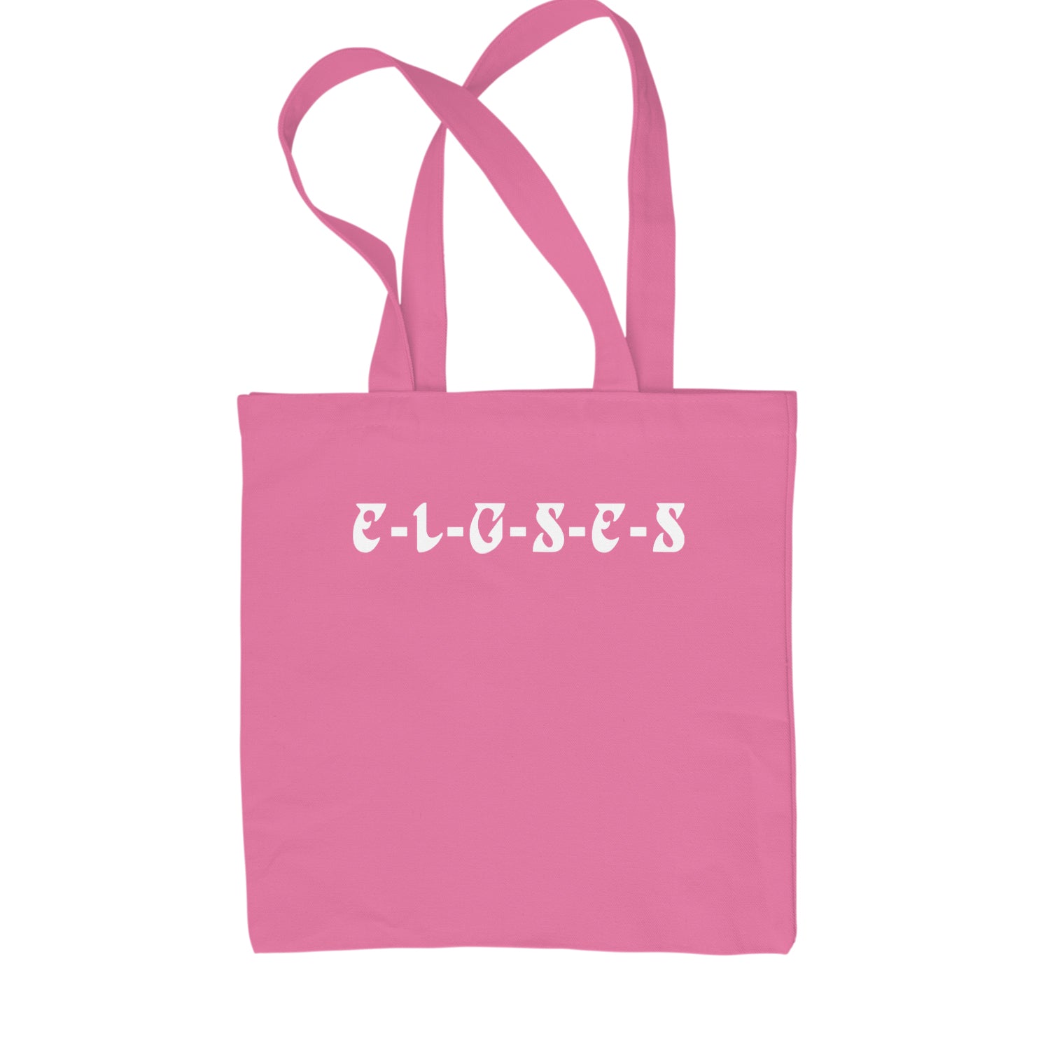 E-L-G-S-E-S Eagles Chant Shopping Tote Bag Pink