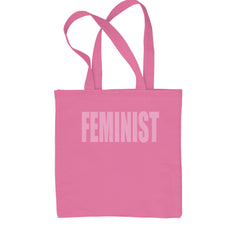 Feminist (Pink Print) Shopping Tote Bag Pink
