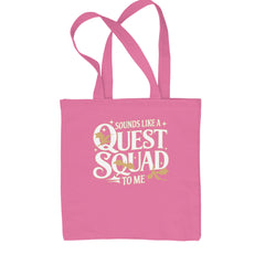 Sounds Like A Quest Squad To Me Empyrean Shopping Tote Bag Pink