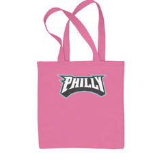 Philly Bold Block Throwback Shopping Tote Bag Pink