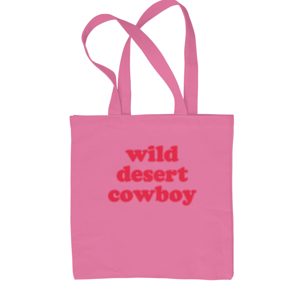 Wild Desert Cowboy Country Shopping Tote Bag Pink