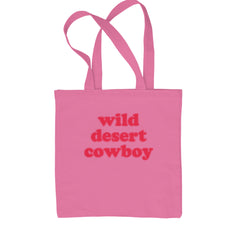 Wild Desert Cowboy Country Shopping Tote Bag Pink