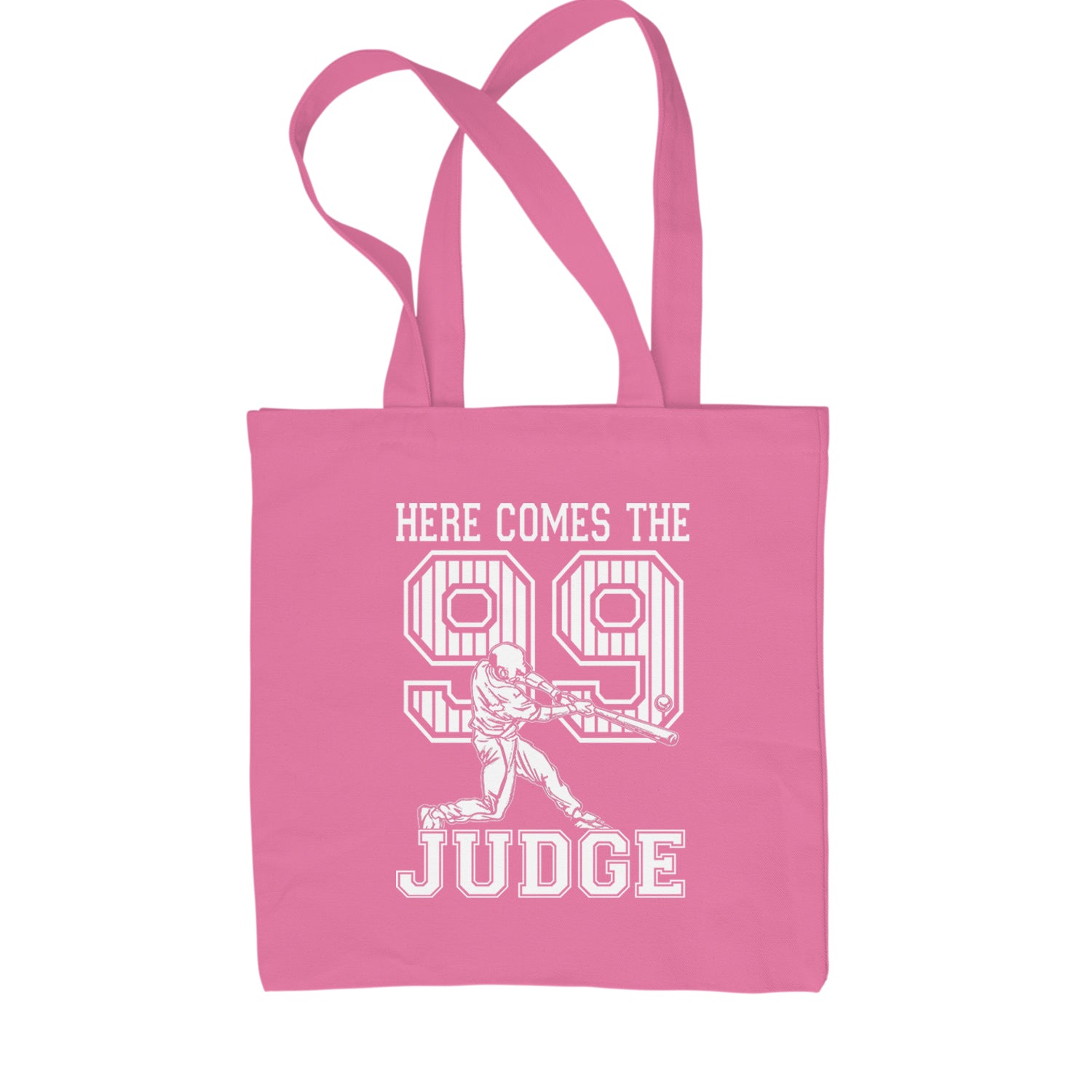 Here Comes The Judge 99 NY Baseball  Shopping Tote Bag Pink