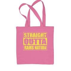 Straight Outta Rams Nation   Shopping Tote Bag Pink