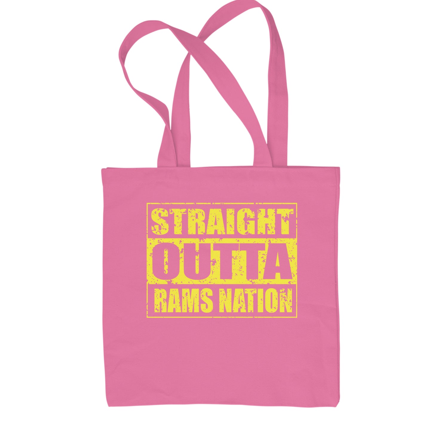 Straight Outta Rams Nation   Shopping Tote Bag Pink