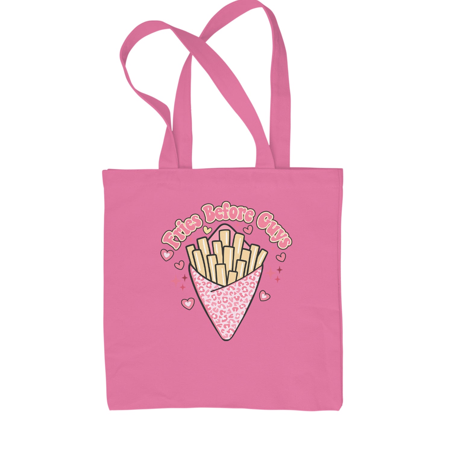 Fries Before Guys Shopping Tote Bag Pink