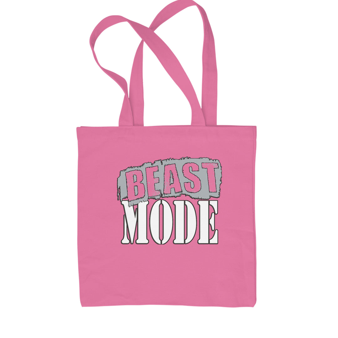 Beast Mode Training Gym Workout Shopping Tote Bag Pink