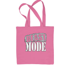 Beast Mode Training Gym Workout Shopping Tote Bag Pink