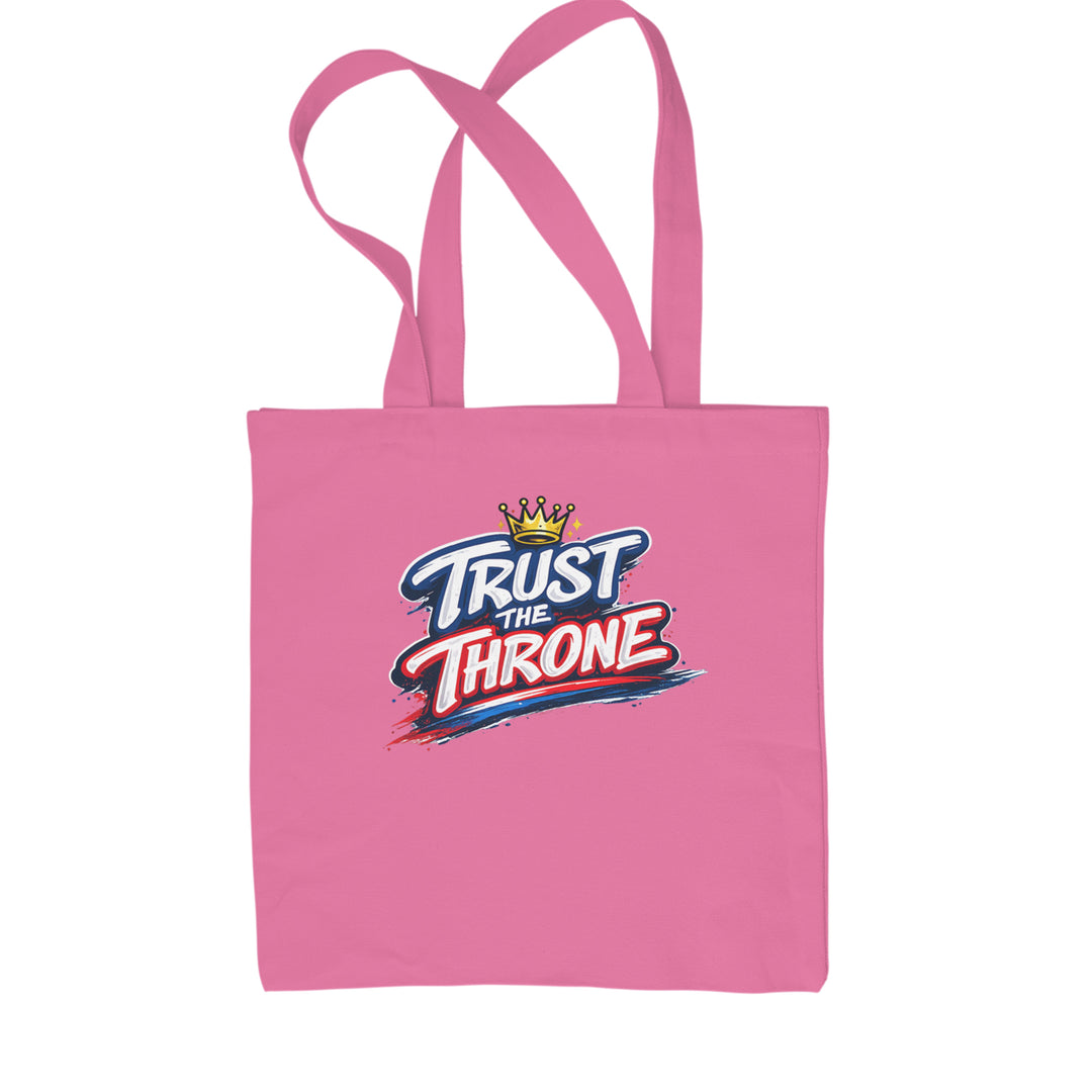 Trust The Throne Crown Philly Hoops Shopping Tote Bag Pink