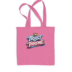Trust The Throne Crown Philly Hoops Shopping Tote Bag Pink