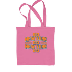 Go New York Go Basketball Shopping Tote Bag Pink