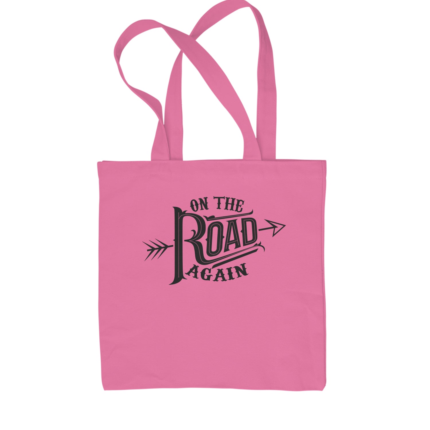 On The Road Again Hippy Country Music Shopping Tote Bag Natural