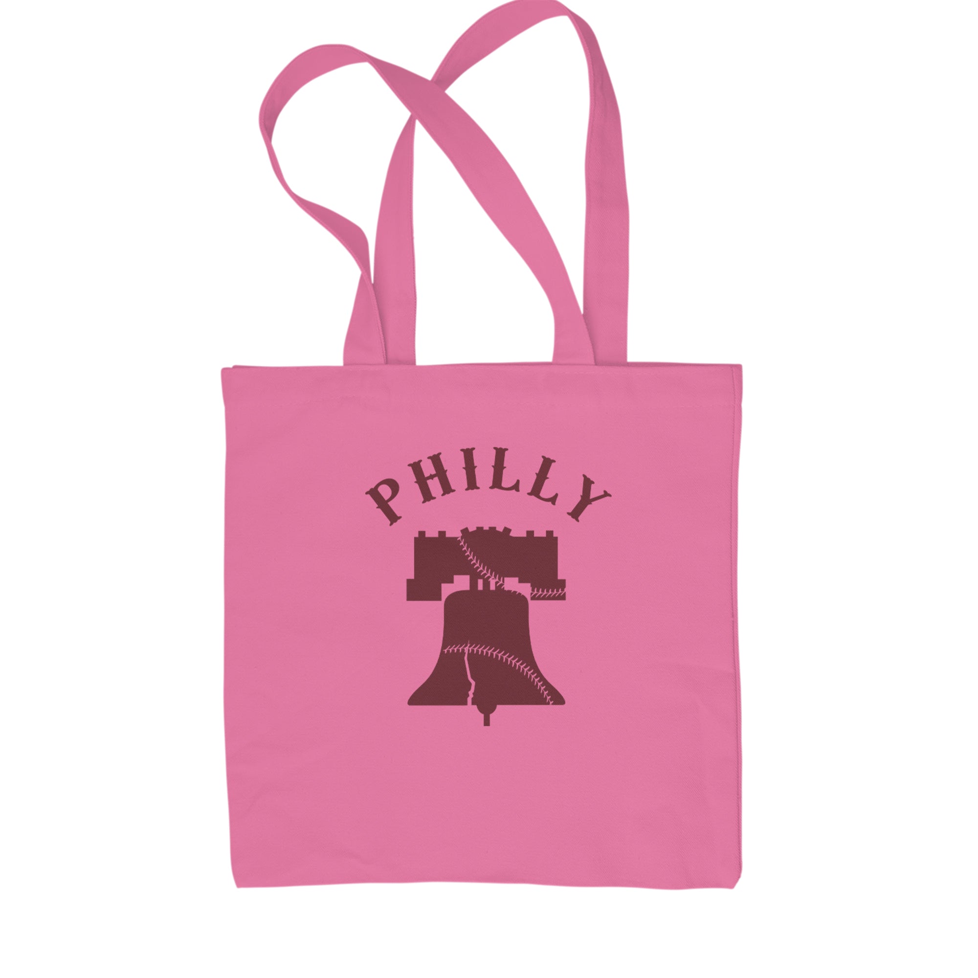 Philly Cracked Liberty Bell Shopping Tote Bag Pink