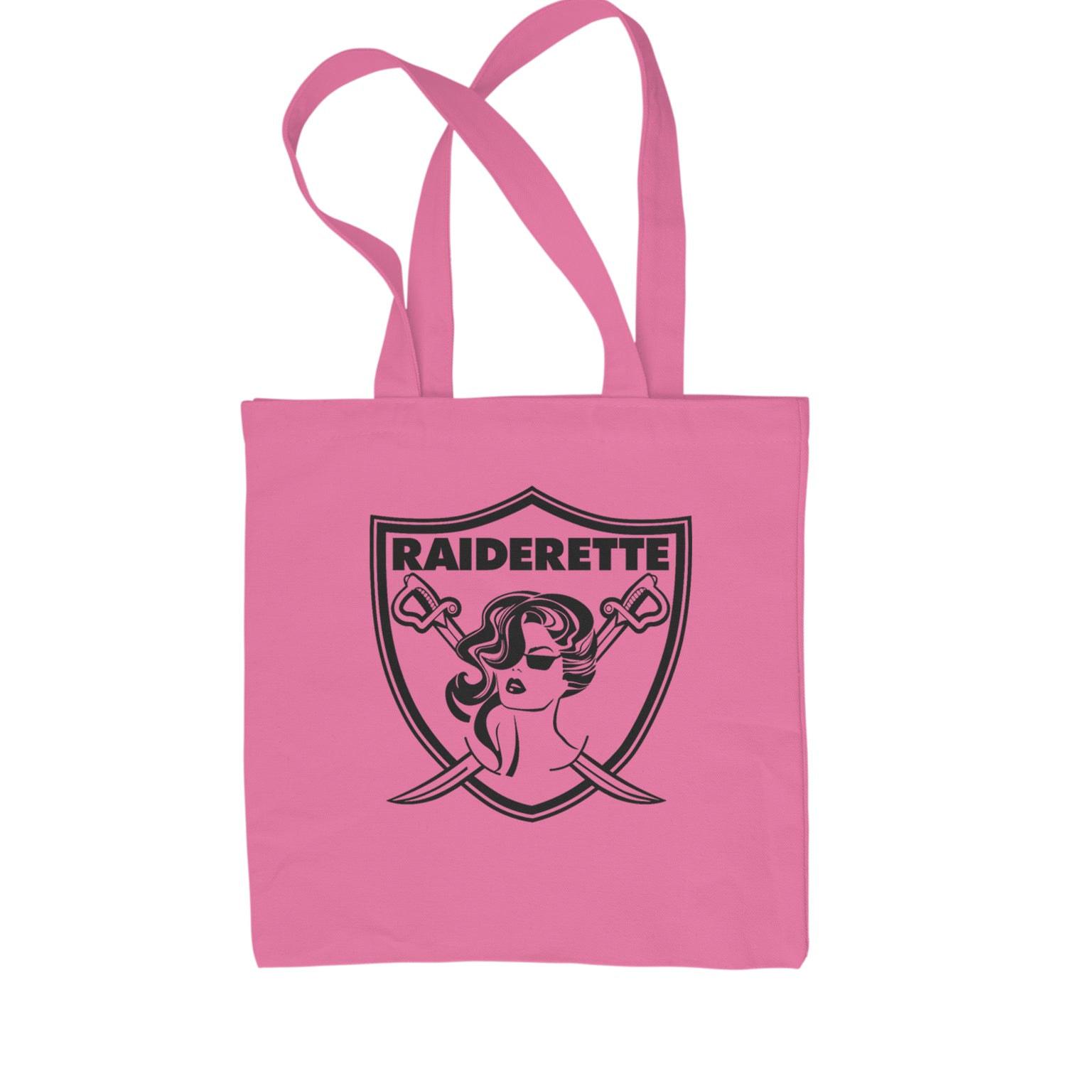 Raiderette Football Gameday Ready Shopping Tote Bag Natural